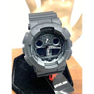Casio Men's Watch G-Shock GA100 Black Resin Analog Digital Quartz 51mm 5081